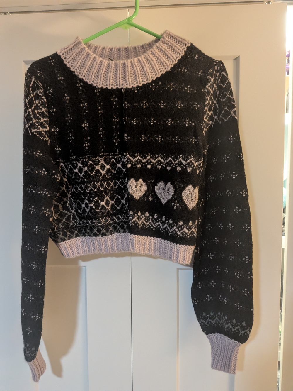 Free People Snow Globe Pullover Sweater Onyx Combo Size XS NWT